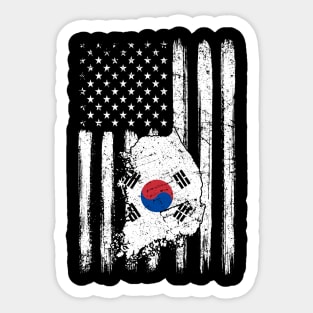 Vintage Korea Sunflower Flag Korea Lover Sticker